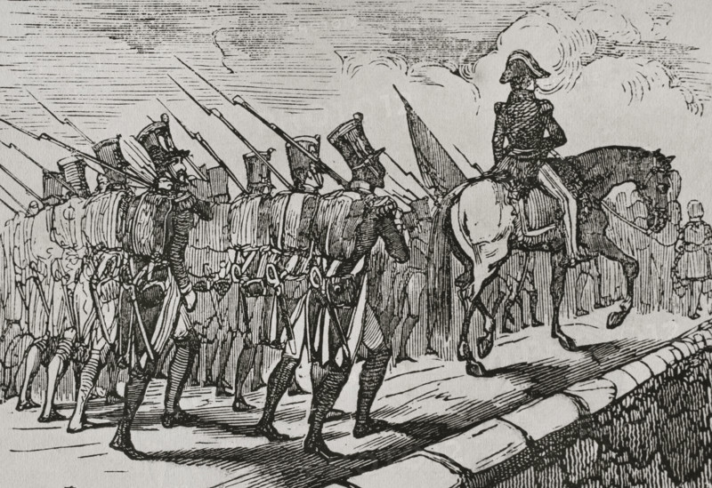 Departure of French troops from Spain, late 18th-early 19th century, (1851).  Creator: Unknown.