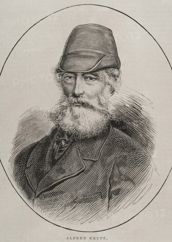 Alfred Krupp, German steel manufacturer and inventor, 1878.  Creator: Unknown.