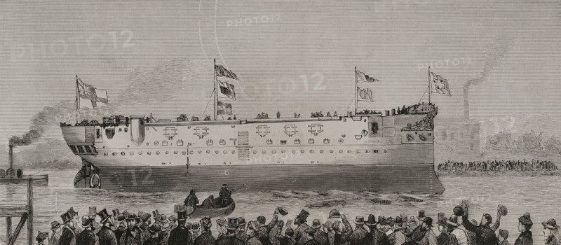 Comus Class Corvette, Royal Navy steel corvette, 1878.  Creator: Unknown.