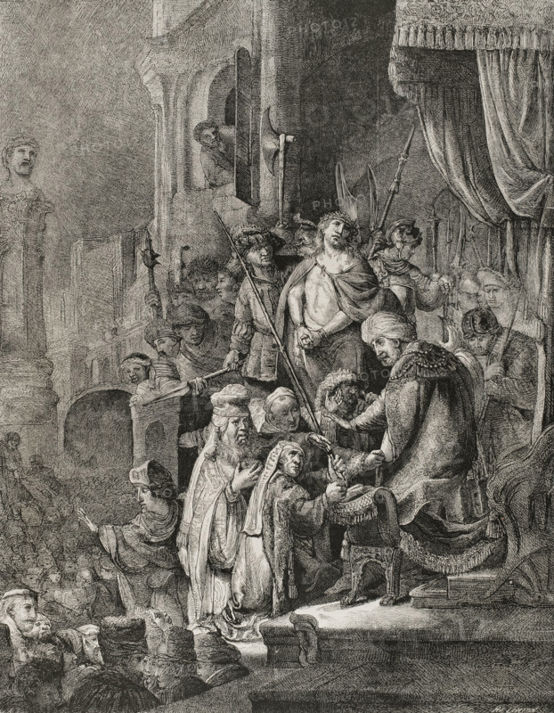 Jesus Christ before Pontius Pilate, 1878.  Creator: Unknown.