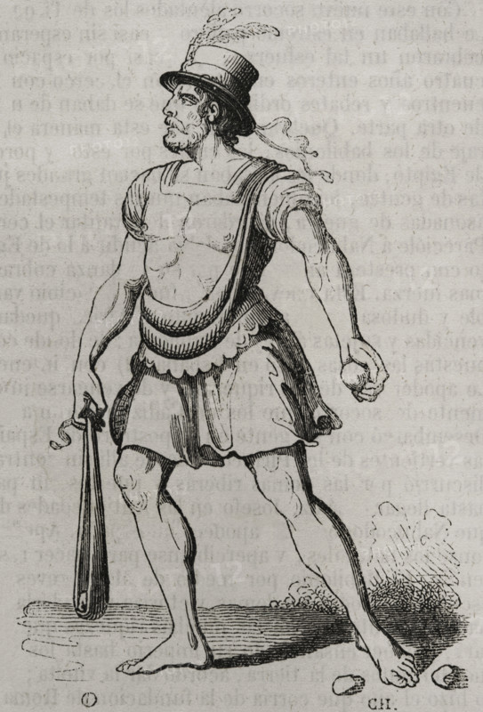 Majorcan slinger, 1852. Creator: Unknown.