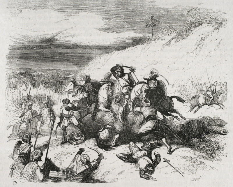 Battle of Guadalete, July 19-26, 711, (1852). Creator: Unknown.