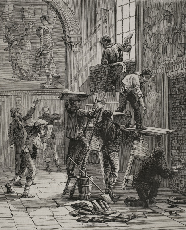 The conclave for the election of Pope Leo XIII, Rome, 1878.  Creator: Unknown.
