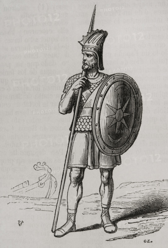 Phoenician warrior, 1852.  Creator: Unknown.