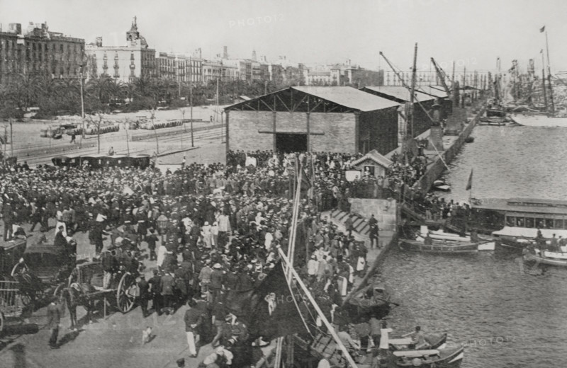 Troops returning from the Philippines, February 27, 1898.  Creator: Unknown.