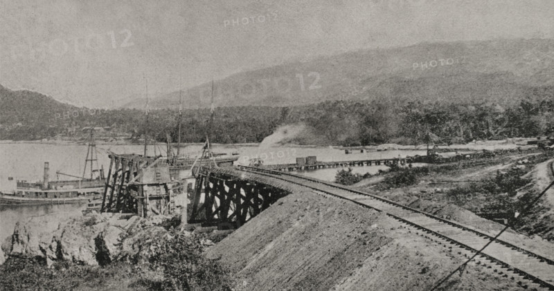 Dock of Juragua mines in the Bay of Santiago de Cuba, Cuba, 1898.  Creator: Unknown.