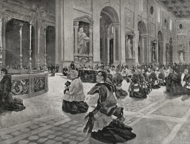 Easter in Rome, Italy, 1898. Creator: Enrique Laporta Valor.