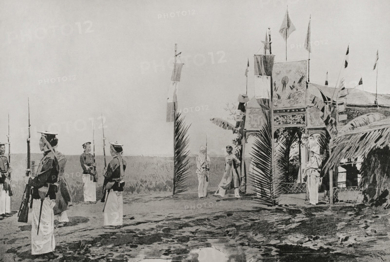 Visit of the Emperor Thanh Thai to the tombs of his ancestors, 1898. Creator: Unknown.
