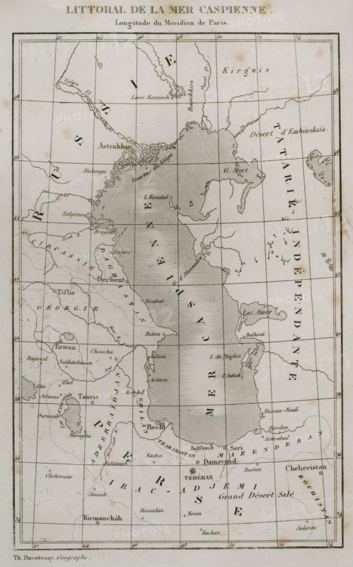 Caspian Sea coast, 1839.  Creator: Thunot Duvotenay.