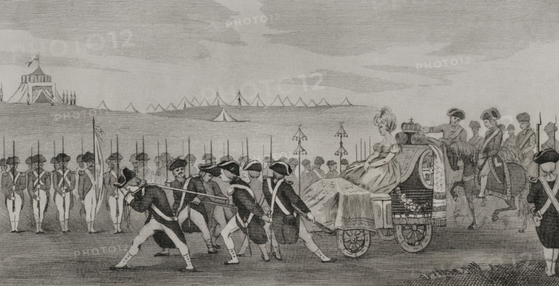 Review of Badajoz, Spain, 1801, (1851). Creator: LTL.