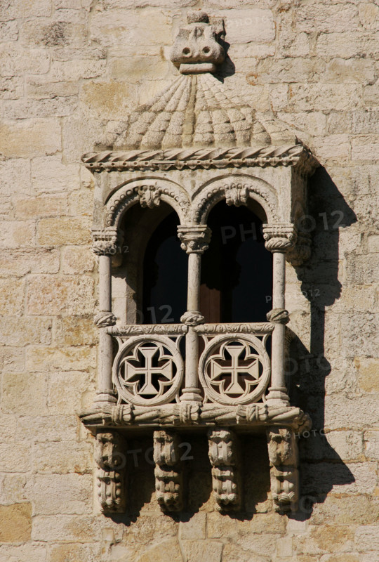Belém Tower (Tower of Belém), Lisbon, Portugal, 16th century, 2008. Architectural detail. Creator: Unknown.