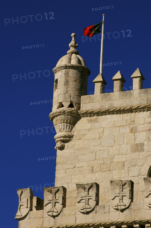 Belém Tower (Tower of Belém), Lisbon, Portugal, 16th century, 2008. Architectural detail. Creator: Unknown.