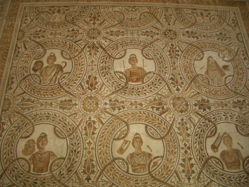 Mosaic, El Jem Museum, El Djem, Tunisia, 2009. Creator: Amanda Waite.