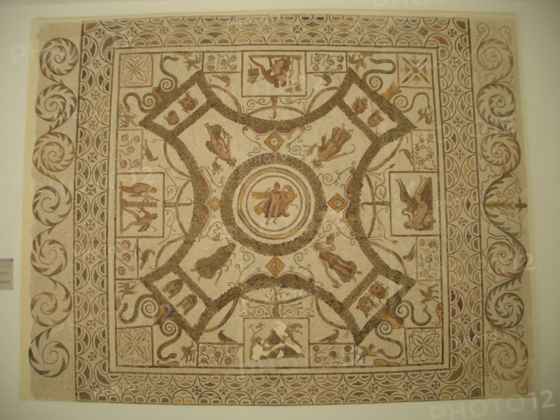 Mosaic, El Jem Museum, El Djem, Tunisia, 2009. Creator: Amanda Waite.