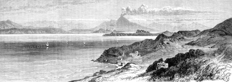 The earthquake in the Island of Ischia: view from the garden of the Gran Sentinella, 1881. Creator: Unknown.