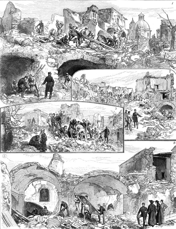 The Earthquake at Casamicciola, Island of Ischia, 1881.  Creator: Unknown.