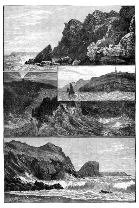 Sketches at the Lizard, 1881. Creators: Unknown, John Greenaway.