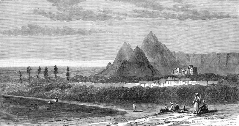 Scene of the battle near Candahar, on Sept. 22, between Ayoub Khan and the Ameer Abdurrahman, 1881. Creator: Unknown.