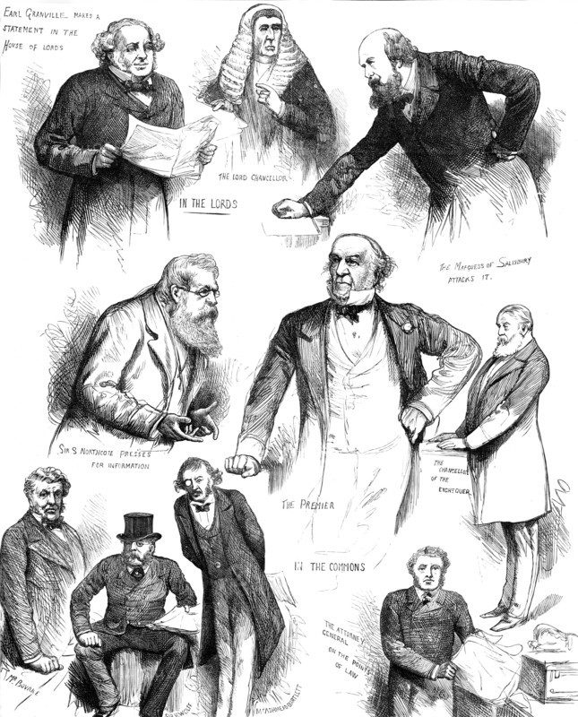 The Suez Canal Question in Parliament: (see "The Silent Member", 1883. Creator: Unknown.