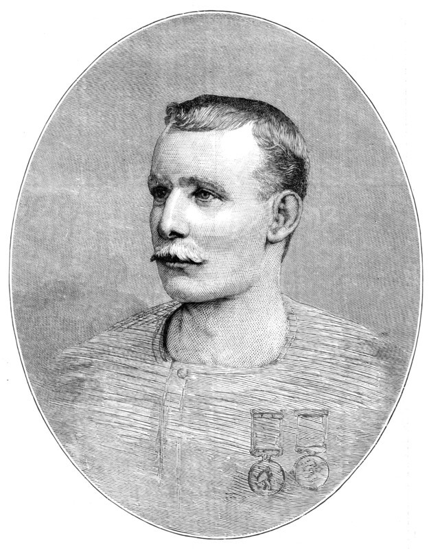 Captain Matthew Webb, the Celebrated Swimmer (Drowned...[in] the whirlpool rapids...1883. Creator: Unknown.