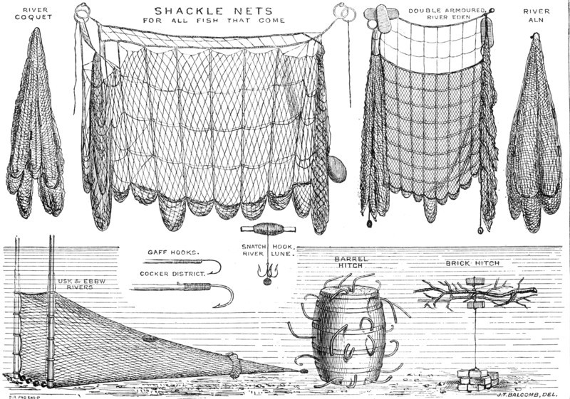 The International Fisheries Exhibition: salmon-poaching implements: Mr. Ffennell's Collection, 1883. Creator: Unknown.