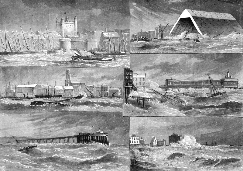 The Storm on the Thames, Tuesday, January 18, 1881. Creator: Unknown.