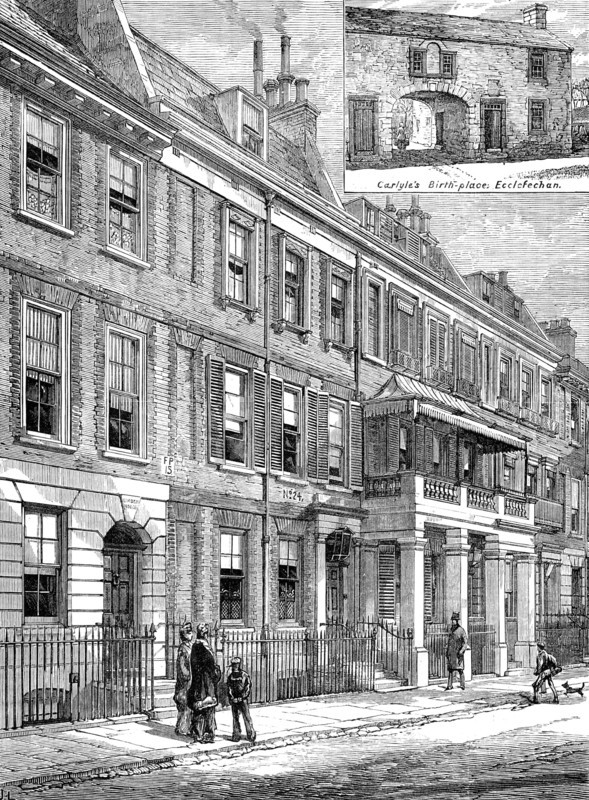 Cheyne-Row, Chelsea, where Thomas Carlyle lived, 1881. Creator: Unknown.