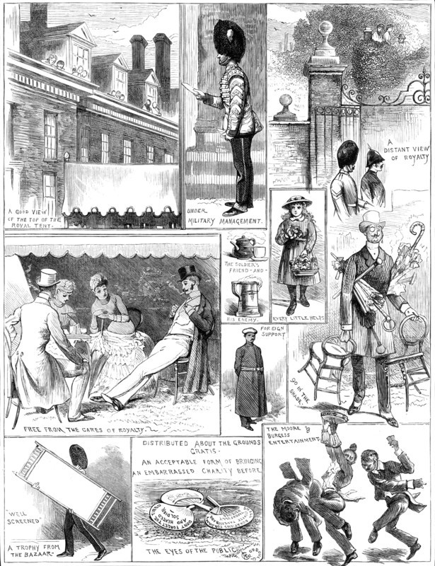Garden Fete at Chelsea Hospital for the Royal Army Coffee Taverns Association, 1883. Creator: Unknown.