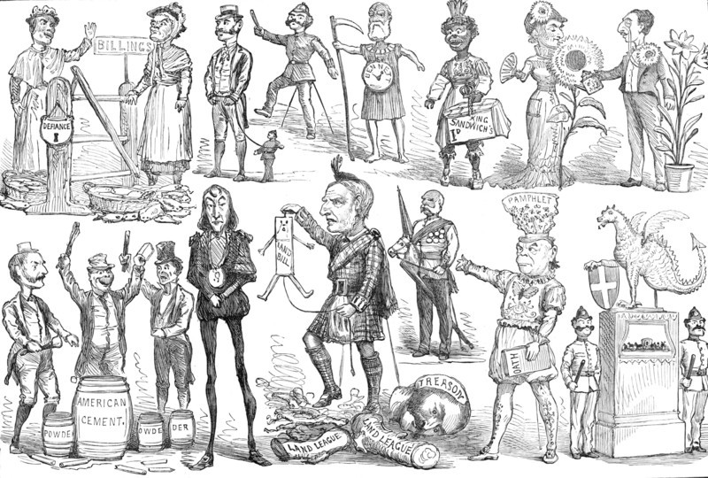 The Fifth of November: exhibition of guys at the Alexandra Palace, 1881. Creator: Unknown.