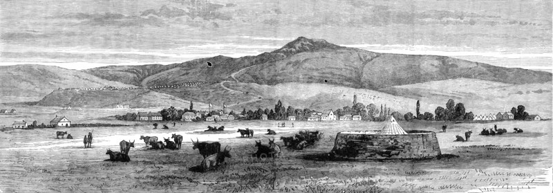 The Transvaal War: view of Newcastle from Fort Terror, 1881.  Creator: Unknown.