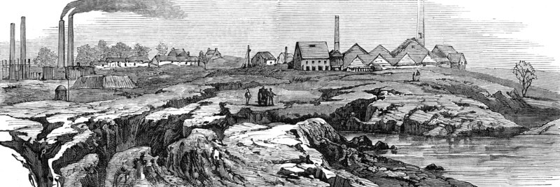 Subsidence of land at the Northwich Salt-Mines, 1881. Creator: Unknown.