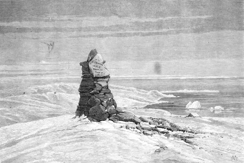American Franklin Search Expedition - monument erected over the grave of Lt. John Irving, R.N., 1881 Creator: Unknown.