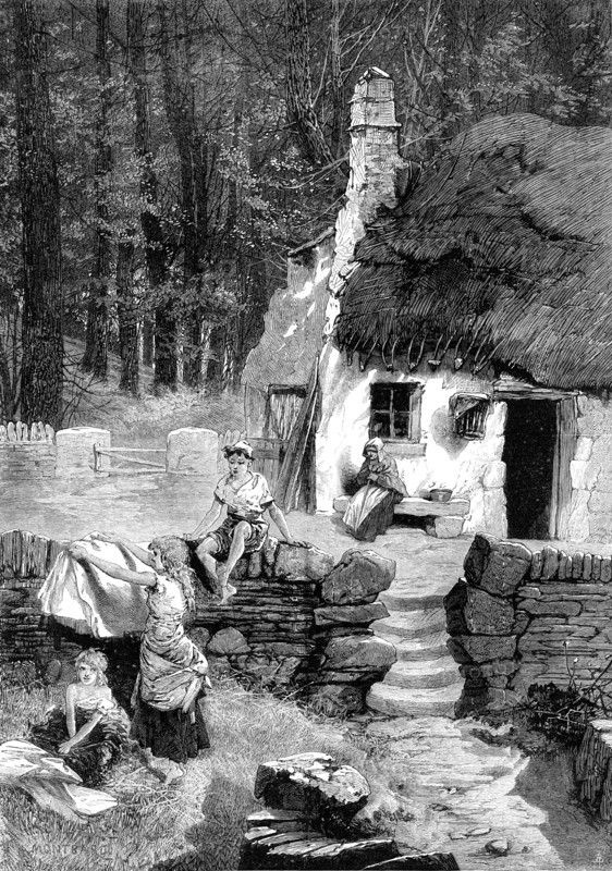 Isle of Man sketches: a Manx cottage, 1881. Creator: Unknown.