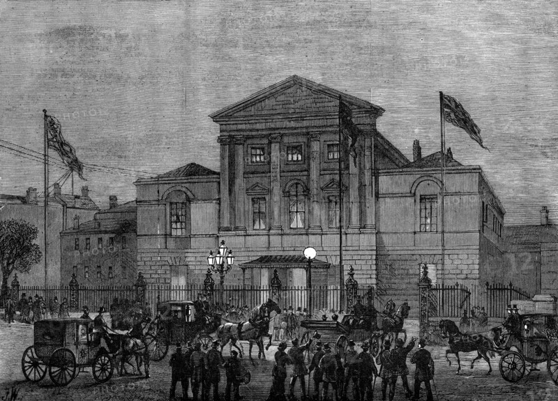 The George Stephenson Centenary at Newcastle-On-Tyne: banquet at the Assembly Rooms..., 1881. Creator: Unknown.