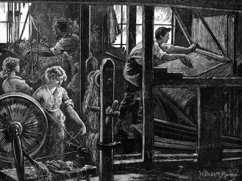 Matting-weavers, 1881. Creator: William James Palmer.