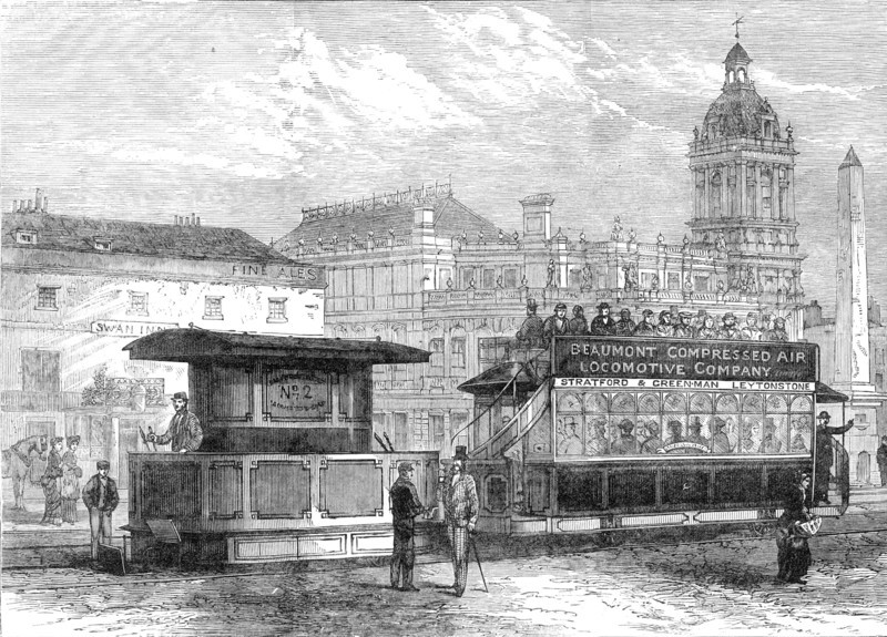 The Beaumont Compressed-Air Engine, for tramways, 1881. Creator: Unknown.