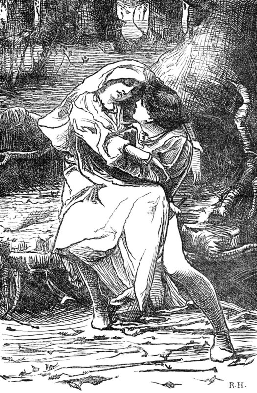 Sketch of a picture in the Royal Academy Exhibition: Julian and Camilla, H. Gandy, 1881. Creator: R. H..