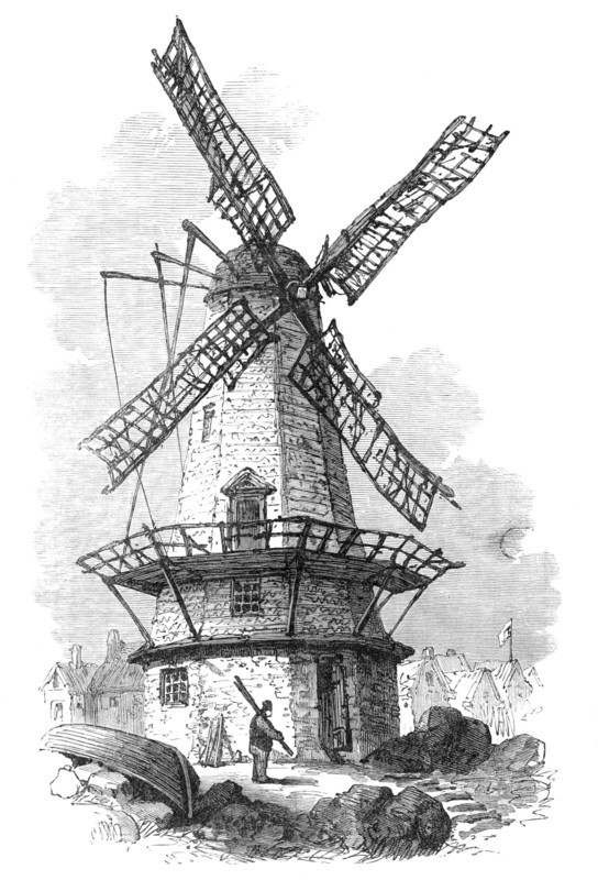 The Tourist in Iceland: old windmill, Reykjavik, 1881. Creator: Unknown.