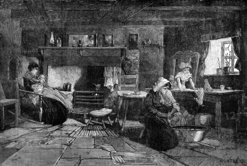 Fisherman's cottage in the Isle of Man, 1881. Creator: Unknown.