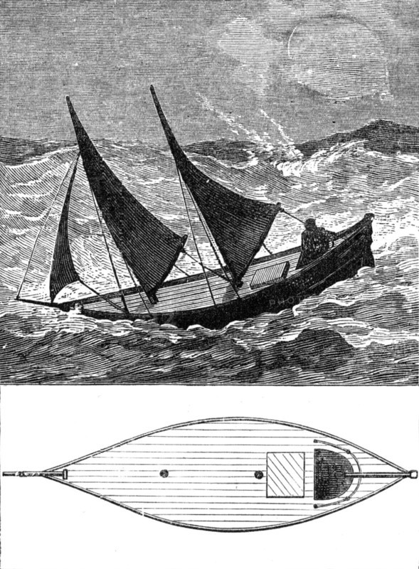 The Sailing-Boat Il Leone di Caprera, 3½ tons burden, from Monte Video, 1881. Creator: Unknown.