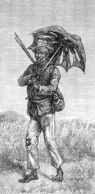 A Basuto out for a walk, 1881. Creator: Unknown.