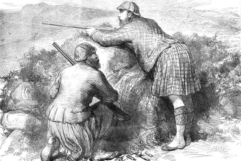 The Prince of Wales grouse-shooting in the Highlands, 1881. Creator: Unknown.