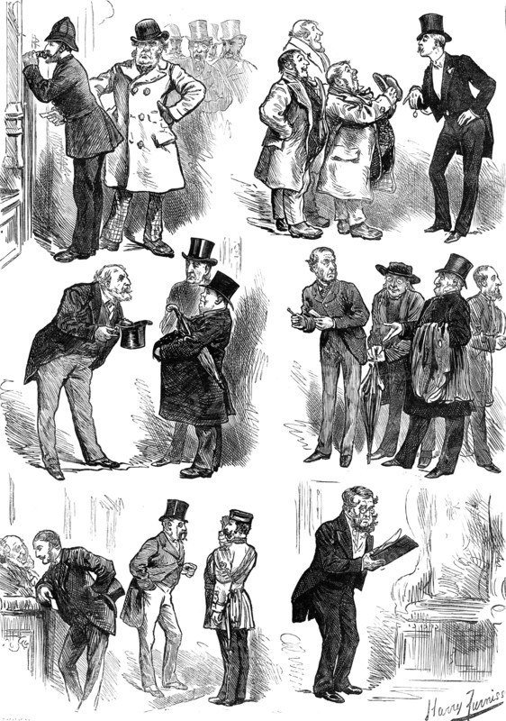 Sketches in the Lobby of the House of Commons, 1881. Creator: Unknown.