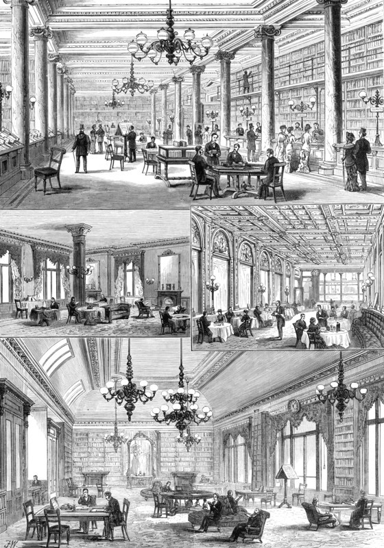 The Grosvenor Gallery Library, New Bond-Street, 1881.  Creator: Unknown.