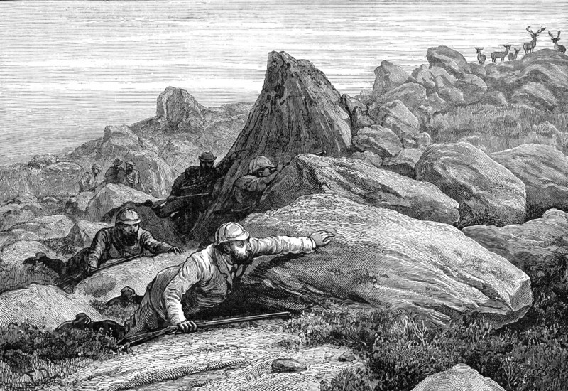 The Prince of Wales deer-stalking on Lochnagar, 1881. Creator: Unknown.