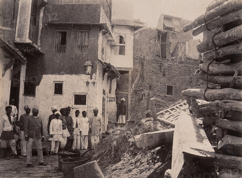 Plague-infected house which has been demolished, Karachi, India, 1897. Creator: Unknown.