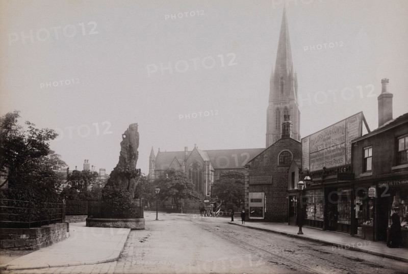 Headingley, Yorkshire: St Michael's Church and the Shire Oak, 1897. Creator: Francis Frith.