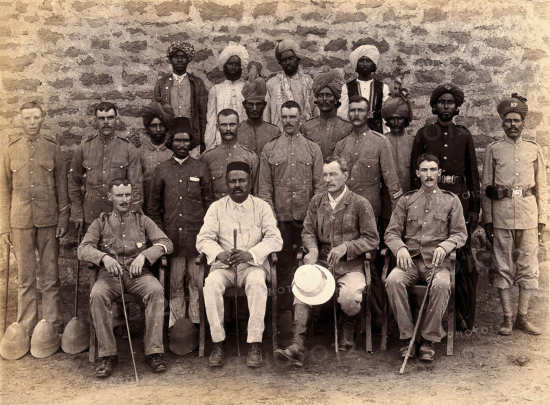 A group of plague staff, part of the Karachi Plague Committee, India, 1897. Creator: Unknown.