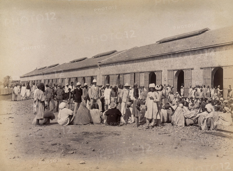 Quarantine area, during bubonic plague outbreak, Karachi, India, 1897. Creator: Unknown.
