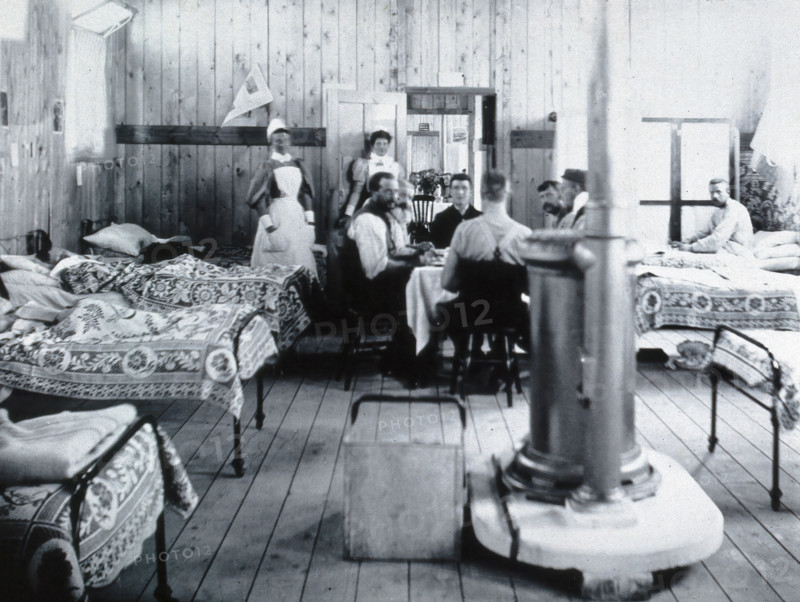 Gloucester smallpox epidemic, 1896: a ward in the isolation hospital, 1896. Creators: HCF of Gloucester, Unknown.